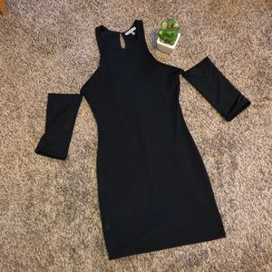 NWOT black shoulderless dress